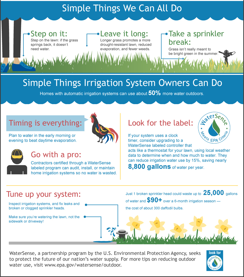 infographic on irrigation from water sense