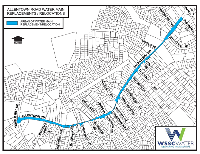 Allentown Road water main replacements and Relocations